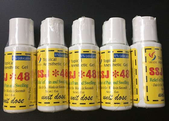 China SSJ*48 Pain Relief Tattoo Numb Cream Instant Anesthetic Cream 6% Topical Tattoo Gel supplier