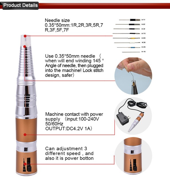 Professional Tattoo Machine Wireless Lip Permanent Makeup Pen Cosmetic Beauty Tatoo Gun 0