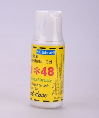 China 6% Lidocaine SSJ 48 Tattoo Anesthetic Gel For Lip Tattoo , Topical Numbing Cream supplier