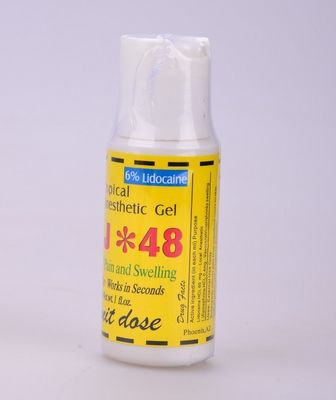 China 6% SSJ 48 Tattoo Anesthetic Gel For Lip Tattoo , Topical Numbing Cream supplier