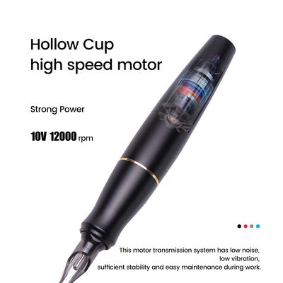 China Coreless Motor Stainless Steel Red Microblading Eyebrow Lips Eyeliner Tattoo Gun supplier