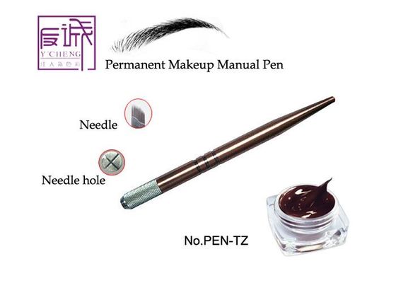 China Heavy Permanent Makeup Copper Manual Tattoo Pen for 15-Prong Curved Needles supplier