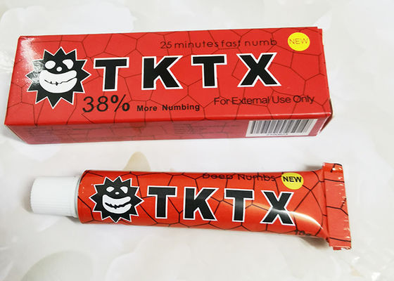 China 38% TKTX Eyebrow Instant Anesthetic Sticker Skin Numbing Cream For Tattoos supplier