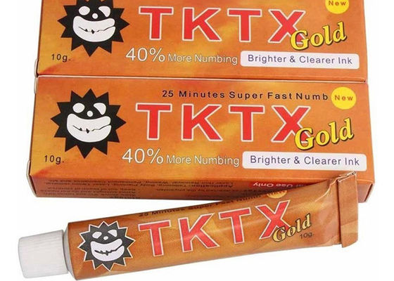 China 40% Gold TKTX Super Numb Painless  Tattoo Anesthetic Cream supplier