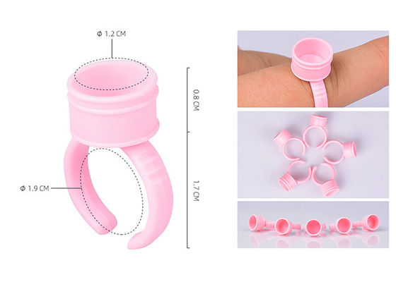 China Diameter 1.5cm / 1.2cm Pink Plastic Ink Ring Tattoo Holer Equipment Supplies supplier