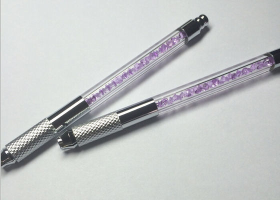 China Newest Pink Crystal Manual permanent tattoo pen Eyebrow Handmade Pen supplier