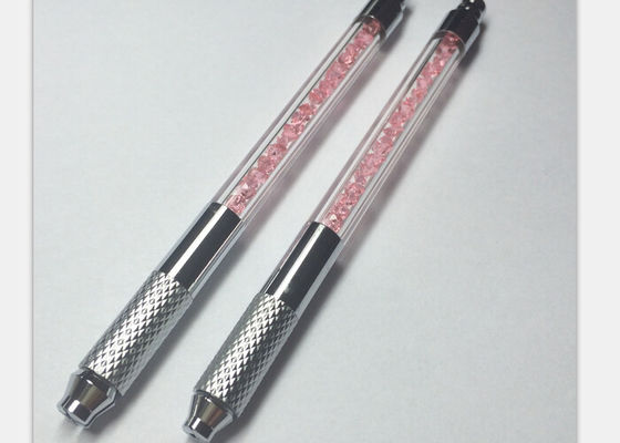 China Crystal Pink Manual Permanent Eyebrow Pens Tattoo With Lock-Pin Device supplier