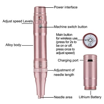 Popular Wireless Tattoo Gun Body Machine Length 136*20mm Microblading Cordless PMU Machine for Eyebrow Hair Stroke Brow supplier