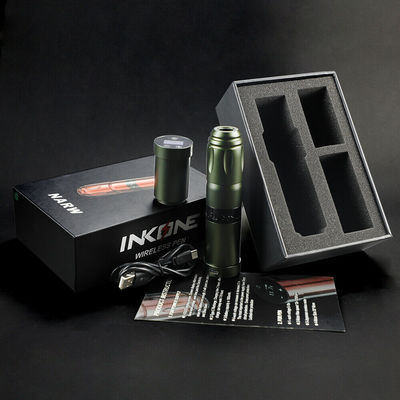 Stainless Steel 1800mAh NARW Wireless Tattoo Machine 1-OLED Display Touch Screen Battery Rotary Tattoo Gun Tattoo Pen with Power RCA supplier