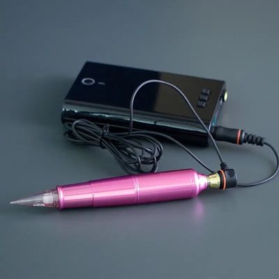 Scalp Micropigmentation Eyebrow Eyeline Lip Rotary Tattoo Cartridges Pen Stainless Steel with Electric Battery Power Supply supplier