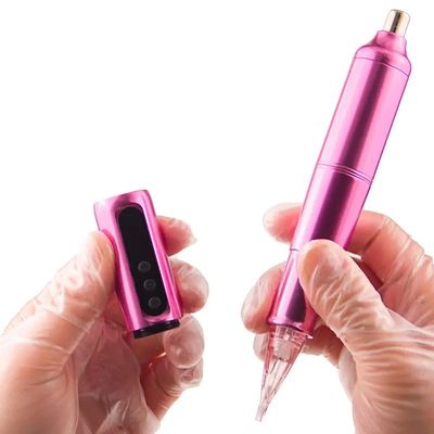 Scalp Micropigmentation Eyebrow Eyeline Lip Rotary Tattoo Cartridges Pen Stainless Steel with Electric Battery Power Supply supplier