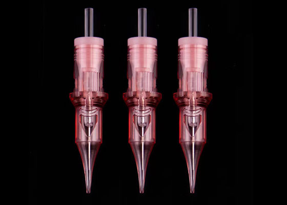 Medical Standard Stainless Steel Permanent Makeup Needles in Pink Color supplier
