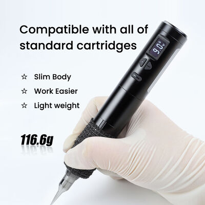 Wireless Dermografo Electric Tattoo Machine Cordless Permanent Makeup Machine Aluminum 2 Battery Heads RCA Connector Model supplier