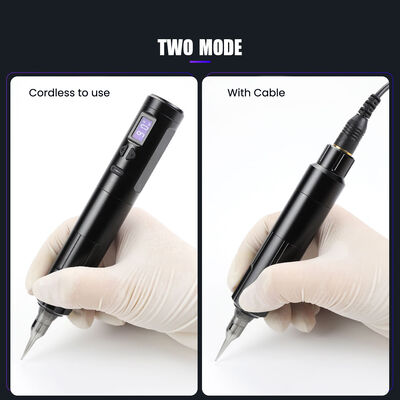 Wireless Dermografo Electric Tattoo Machine Cordless Permanent Makeup Machine Aluminum 2 Battery Heads RCA Connector Model supplier