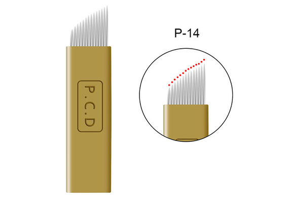 Gold 14 Pins Stainless Steel Permanent Makeup Needles supplier