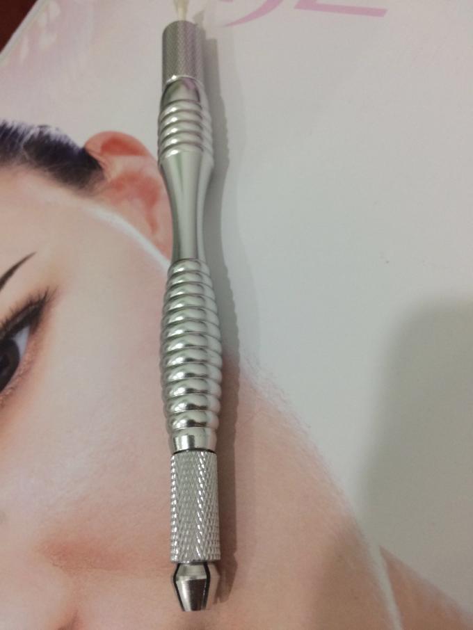 Aluminum Manual Cosmetic Tattoo Pen / Microblading Pen For Eyebrow Tattoo 1