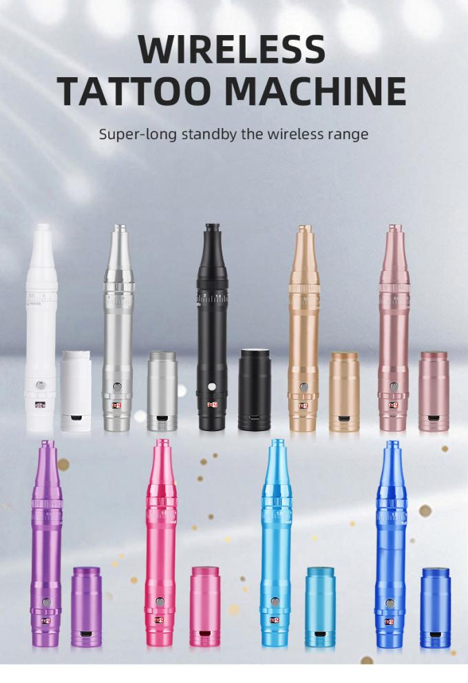 Professional Battery Eyebrow Tattoo Machine with 0-3.5mm Needle Protrusion and Wireless Design 0