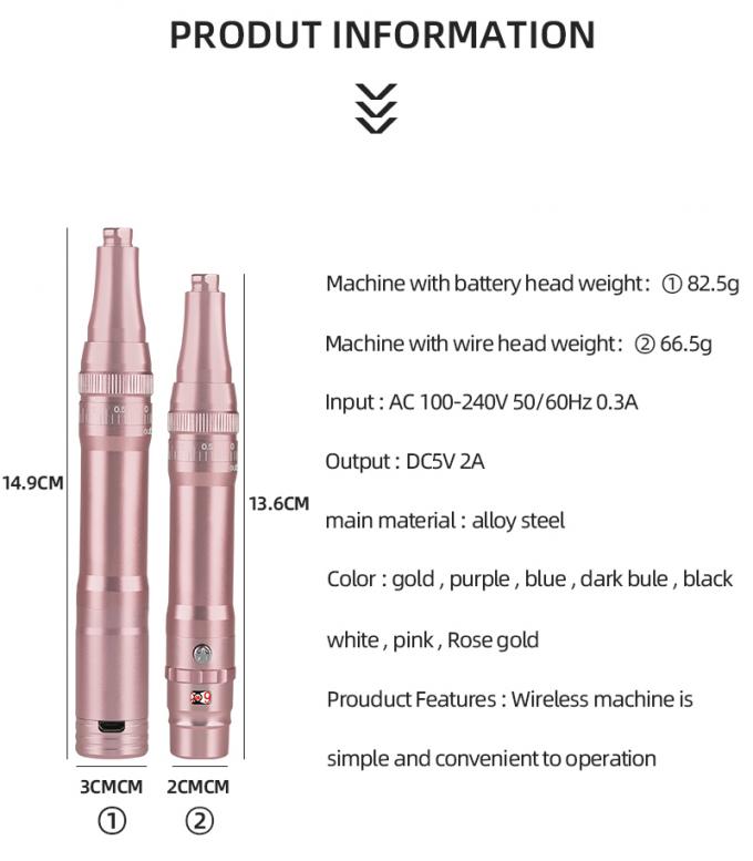 Professional Battery Eyebrow Tattoo Machine with 0-3.5mm Needle Protrusion and Wireless Design 1