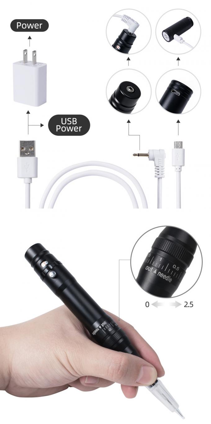 Professional Battery Eyebrow Tattoo Machine with 0-3.5mm Needle Protrusion and Wireless Design 4
