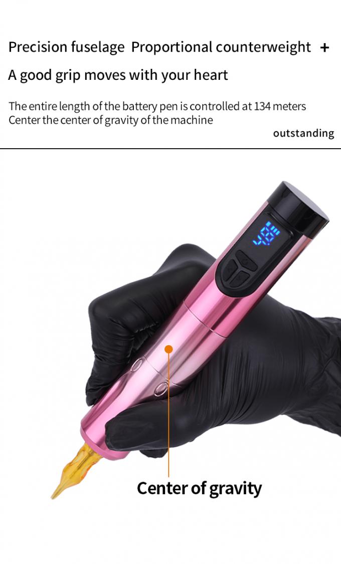 14500mAh Reserve Battery Power Wireless Tattoo Machine with LCD Display and Replaceable Battery Aircraft Aluminum Design 1