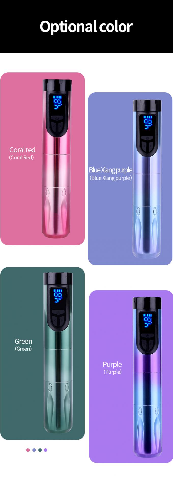 14500mAh Reserve Battery Power Wireless Tattoo Machine with LCD Display and Replaceable Battery Aircraft Aluminum Design 5