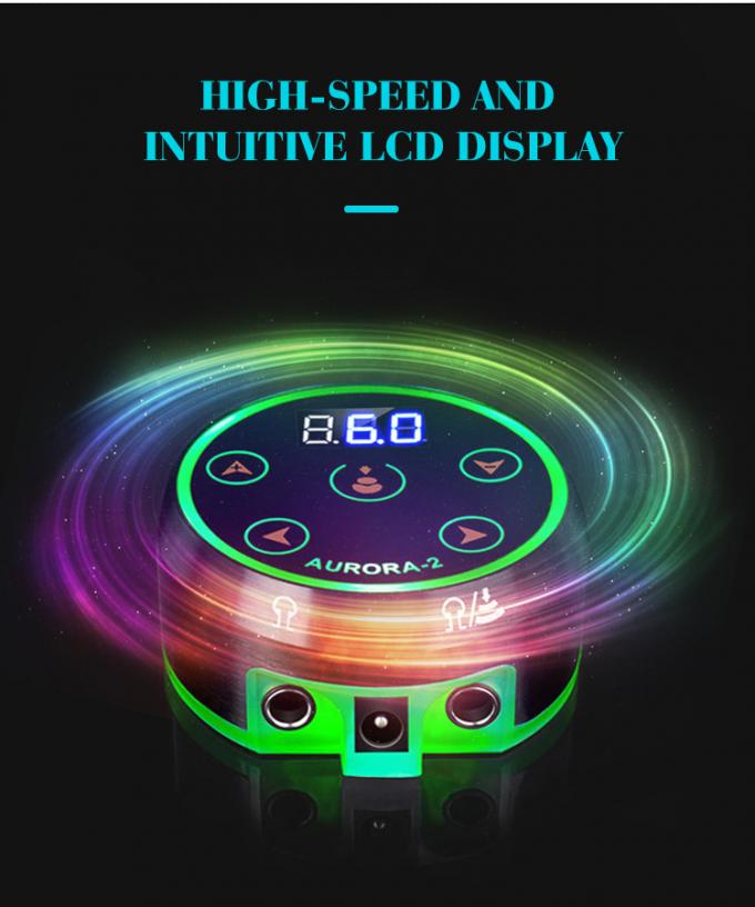 Upgrade Digital LCD Display Touch Screen Mini Aurora II Tattoo Power Supply 388g Package Weight for Tattoo Machine 4