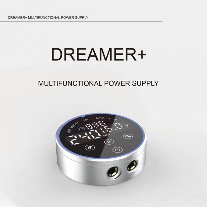 80*28mm Gray AV1.5V-12V H8 Smart Power Supply Dual LCD Touch Screen Tattoo Machine Colorful Voltage Intelligent Digital 1