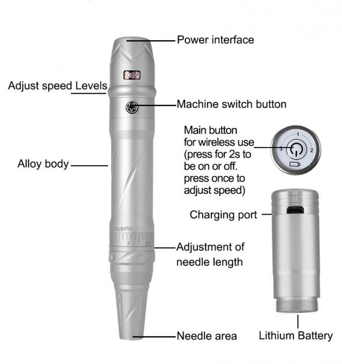 Small Tattoo Electric Wireless Rechargeable Professional Lip Tattoo Machine with and Rechargeable Design 2