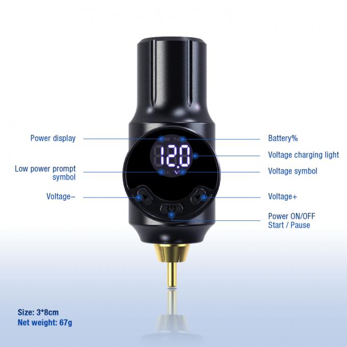 67g Wireless Tattoo Power Supply Superior Performance for Professional Artists 3
