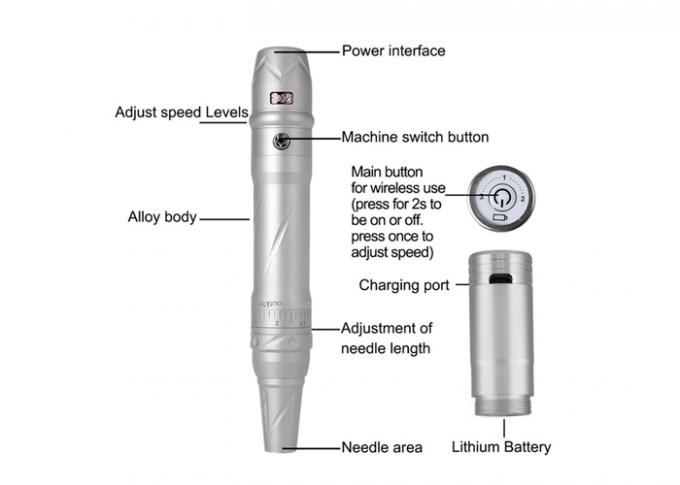 Wireless PMU Machine Tattoo Pen , Electric Microblading Makeup Tattoo Machine 2