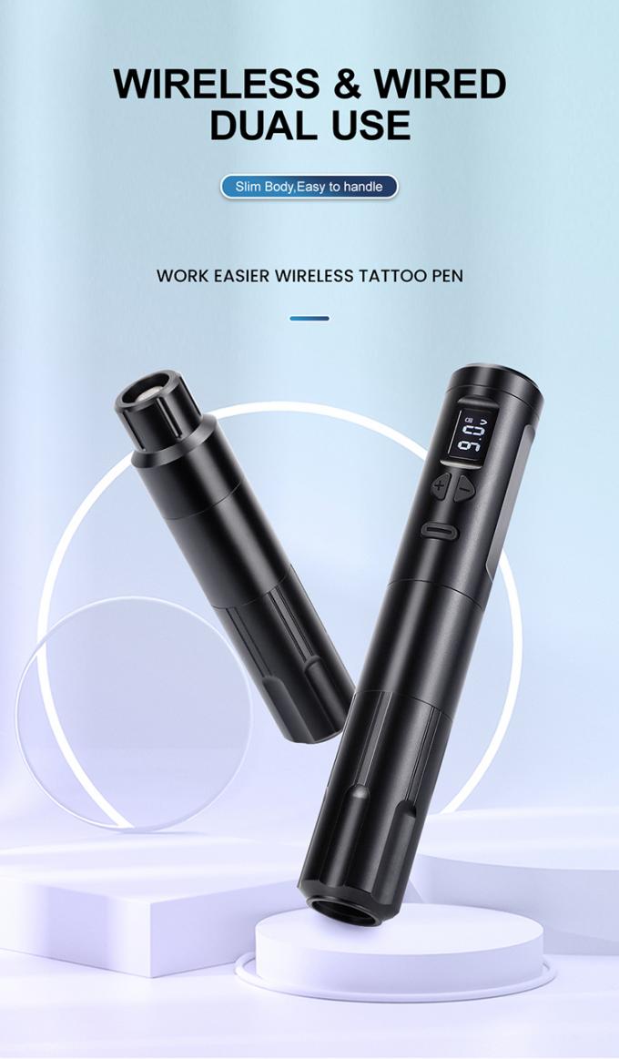 Wireless Dermografo Electric Tattoo Machine Cordless Permanent Makeup Machine Aluminum 2 Battery Heads RCA Connector Model 0