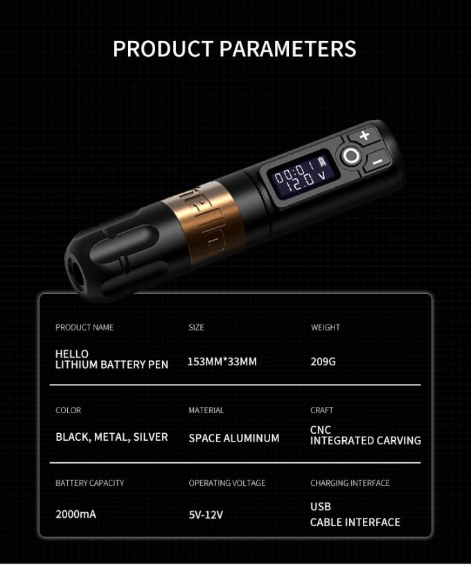 Ambition Soldier Digital Display Electric Tattoo Gun Wireless Machine Rotary Tattoo Pen Machine for Tattoo Artist 2