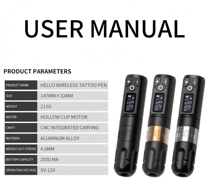 Ambition Soldier Digital Display Electric Tattoo Gun Wireless Machine Rotary Tattoo Pen Machine for Tattoo Artist 4
