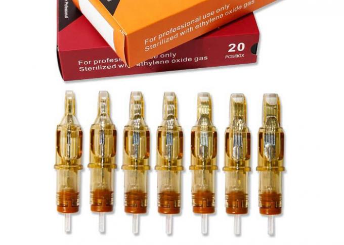 20Pcs/Box Yellow  Cartridge Tattoo Eyebrow  Permanent Makeup Needles 0