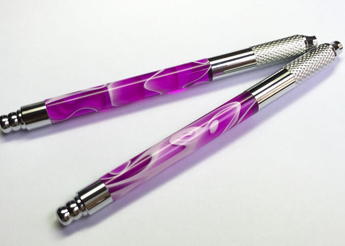 Purple Cosmetic Manual Tattoo Pen for Permanent Eyebrow Makeup , Appearance Design 0